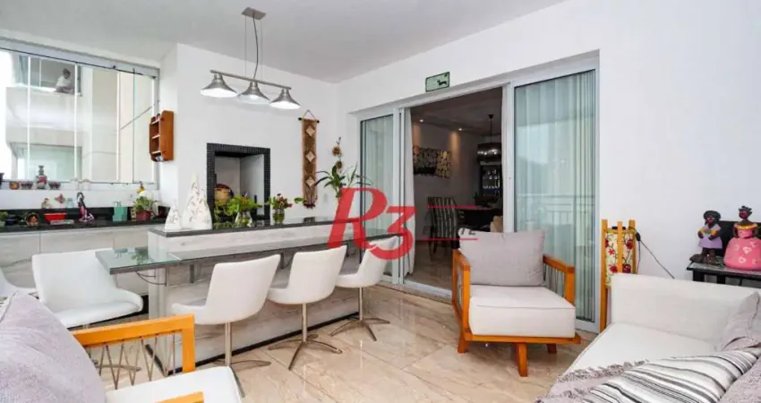 Apartamento com 3 dormitórios à venda, 150 m² por R$ 1.500.000,00 - Marapé - Santos/SP
