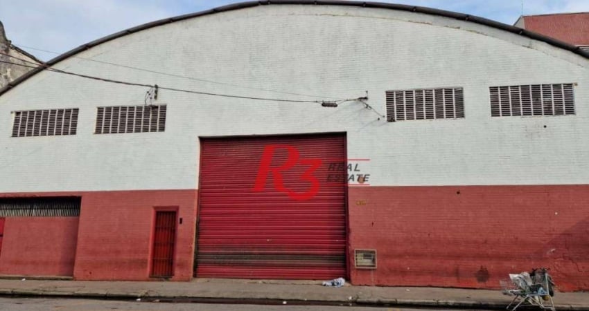 Galpão para alugar, 733 m² por R$ 16.915,27/mês - Centro - Santos/SP