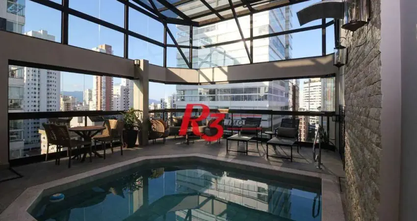 Cobertura com 4 dormitórios à venda, 377 m² por R$ 5.360.000,00 - Gonzaga - Santos/SP