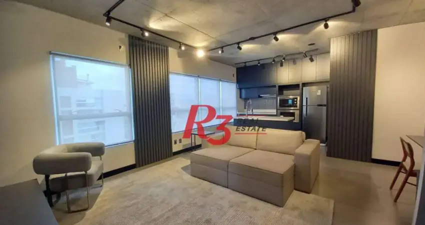 Apartamento com 2 dormitórios para alugar, 74 m² por r$ 7.000,02/mês - embaré - santos/sp