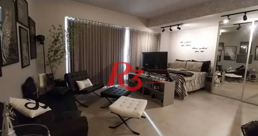 Apartamento com 1 dormitório, 54 m² - venda por R$ 1.280.000,00 ou aluguel por R$ 6.300,00/mês - Pompéia - Santos/SP