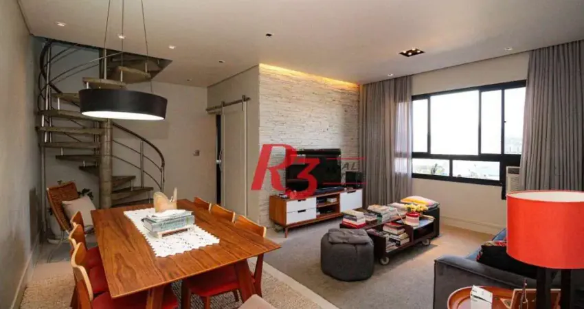 Cobertura à venda, 197 m² por R$ 1.500.000,00 - Gonzaga - Santos/SP