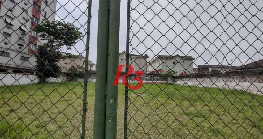 Terreno à venda, 360 m² por R$ 1.580.000,00 - Macuco - Santos/SP