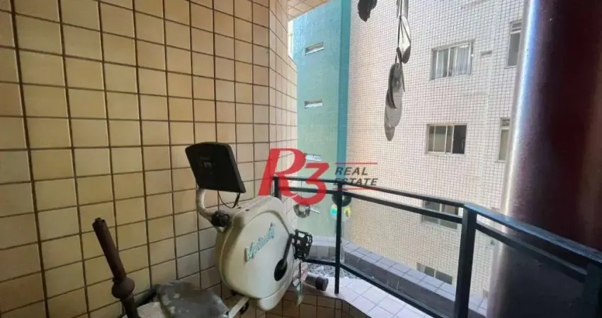 Apartamento com 1 dormitório com Lazer, 1 quadra - Boqueirão - Santos/SP