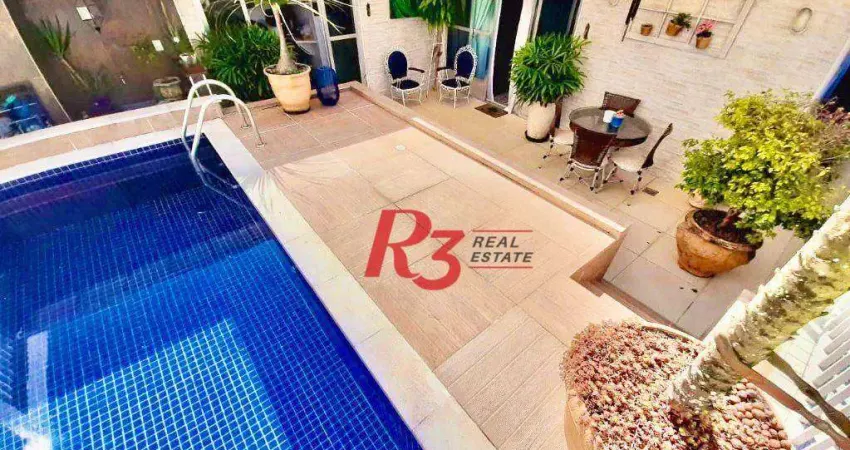Cobertura com 3 dormitórios à venda, 236 m² por R$ 1.890.000,00 - Ponta da Praia - Santos/SP