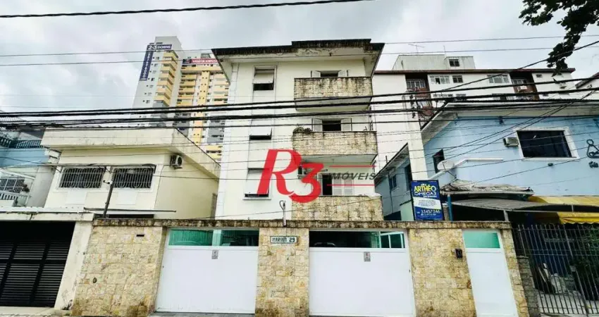 Apartamento com 3 dormitórios à venda, 87 m² por R$ 430.000,00 - Boqueirão - Santos/SP