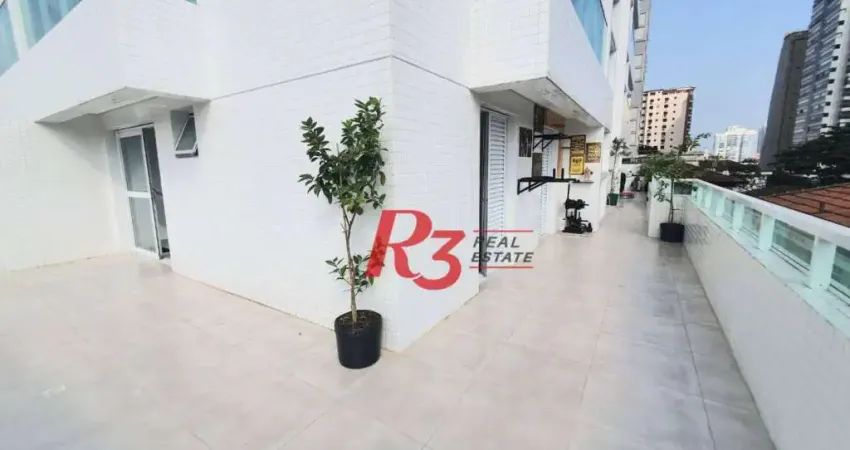 Apartamento Garden com 2 dormitórios,  m² - venda por R$ 750.000 ou aluguel por R$ 5.300/mês - Embaré - Santos/SP