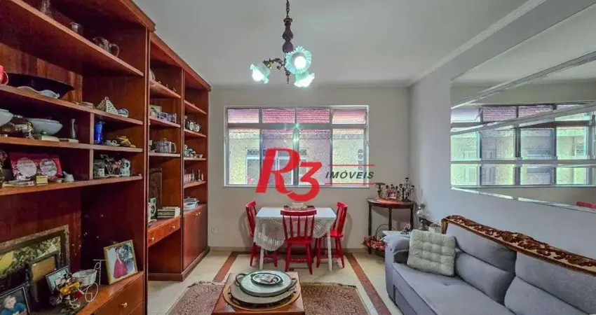 Apartamento com 2 dormitórios à venda, 100 m² por r$ 730.000,00 - boqueirão - santos/sp