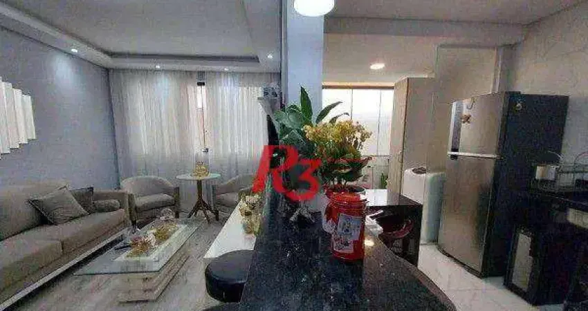 Apartamento com 3 dormitórios à venda, 90 m² por R$ 691.000,00 - Pompéia - Santos/SP