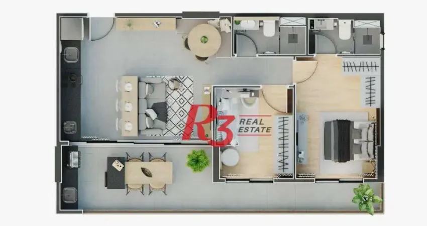 Apartamento à venda, 65 m² por R$ 857.000,00 - Ponta da Praia - Santos/SP
