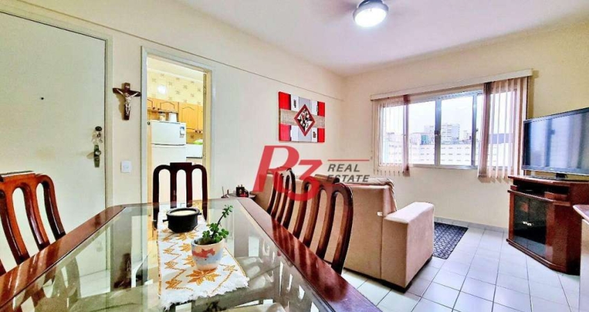 Apartamento com 2 dormitórios à venda, 74 m² por R$ 460.000,00 - Campo Grande - Santos/SP