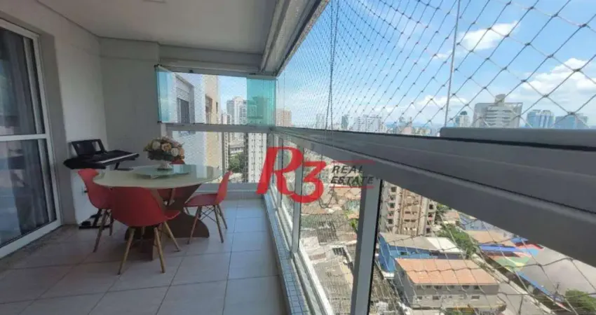 Apartamento com 3 dormitórios à venda, 111 m² por R$ 1.200.000,00 - Ponta da Praia - Santos/SP