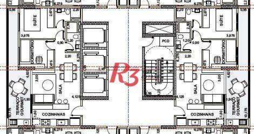 Apartamento com 2 dormitórios à venda, 65 m² por R$ 780.000,00 - Ponta da Praia - Santos/SP