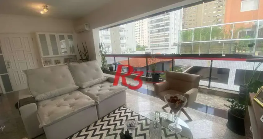 Apartamento com 2 dormitórios à venda, 140 m² por R$ 1.100.000,00 - Embaré - Santos/SP