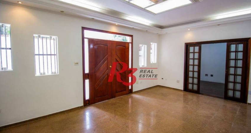 Casa para alugar, 385 m² por R$ 15.796,51/mês - Ponta da Praia - Santos/SP