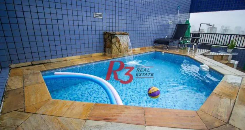 Cobertura com 3 dormitórios à venda, 135 m² por R$ 680.000,00 - Estuário - Santos/SP