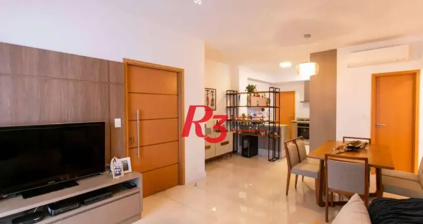 Apartamento com 3 dormitórios à venda, 110 m² por r$ 1.800.000,00 - boqueirão - santos/sp