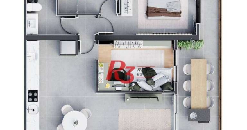 Apartamento à venda, 75 m² por R$ 1.046.420,00 - José Menino - Santos/SP