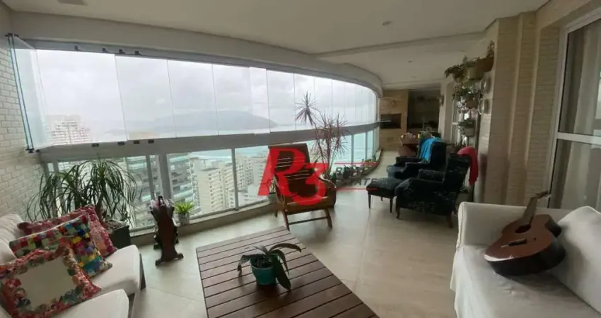 Apartamento com 4 dormitórios à venda, 205 m² por R$ 3.390.000,00 - Embaré - Santos/SP