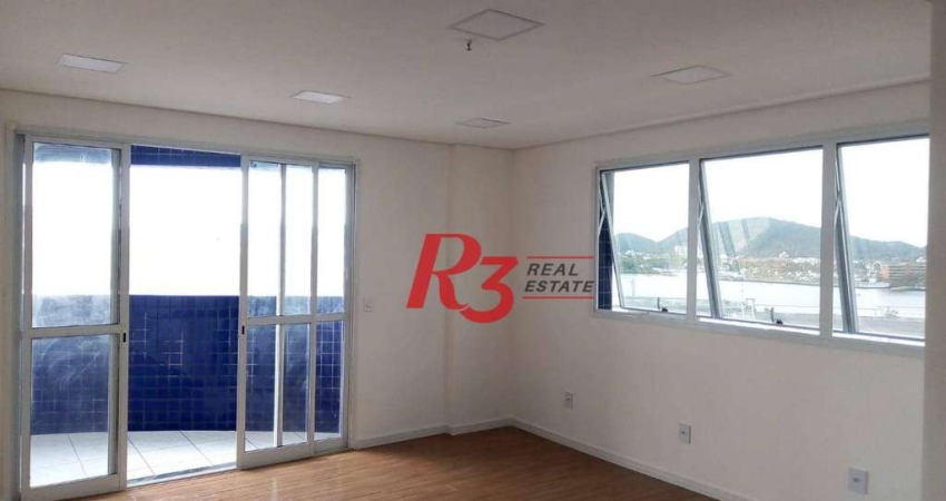 Sala para alugar, 38 m² por R$ 3.200,00/mês - Ponta da Praia - Santos/SP
