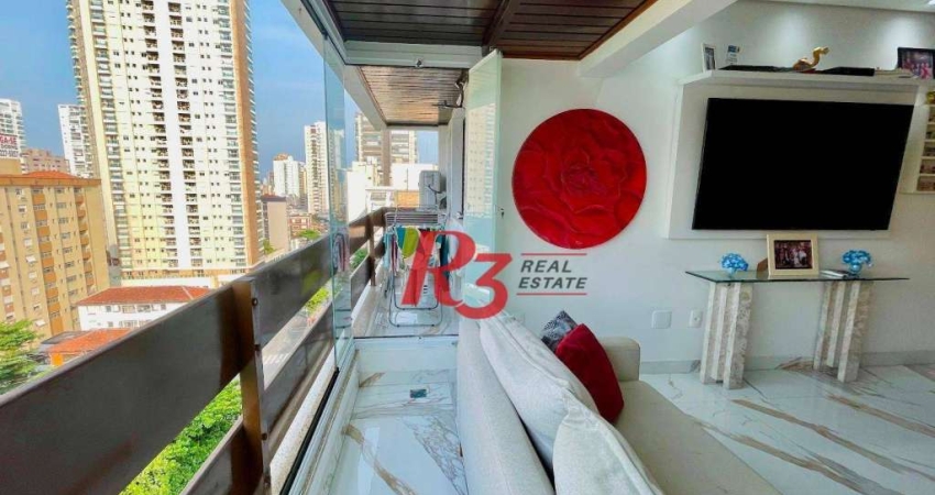 Cobertura à venda, 263 m² por R$ 1.600.000,00 - Boqueirão - Santos/SP
