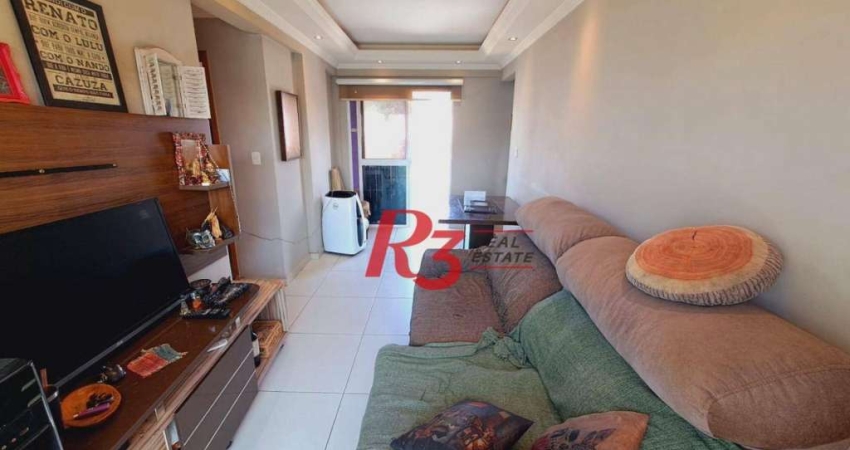 Apartamento com 2 dormitórios à venda, 75 m² por R$ 530.000,00 - Campo Grande - Santos/SP