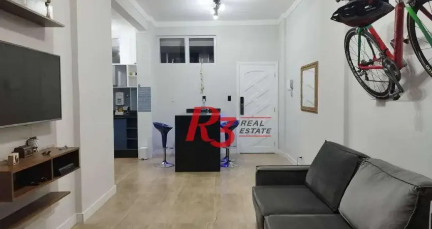Apartamento Garden com 1 dormitório à venda, 52 m² por R$ 450.000,00 - Ilha Porchat - São Vicente/SP