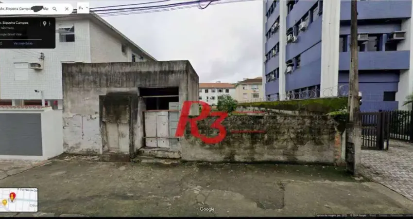 Terreno à venda, 625 m² por R$ 2.300.000,00 - Macuco - Santos/SP