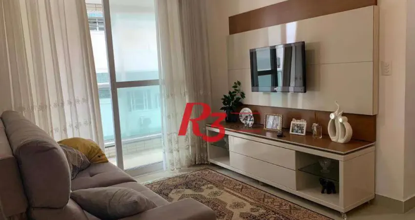 Apartamento com 2 dormitórios para alugar, 72 m² por r$ 5.000,02/mês - embaré - santos/sp