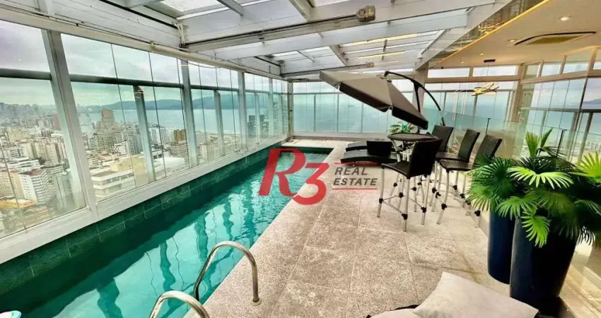 Cobertura à venda, 450 m² por R$ 8.900.000,00 - Gonzaga - Santos/SP