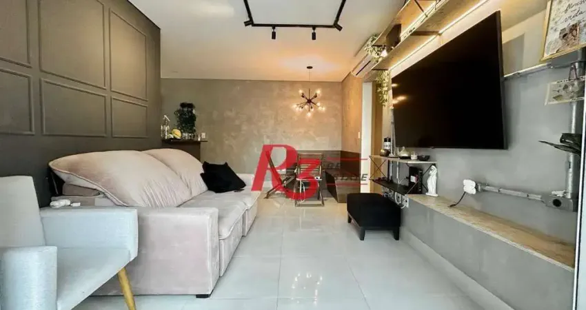 Apartamento com 2 dormitórios à venda, 86 m² por r$ 1.101.800,00 - aparecida - santos/sp