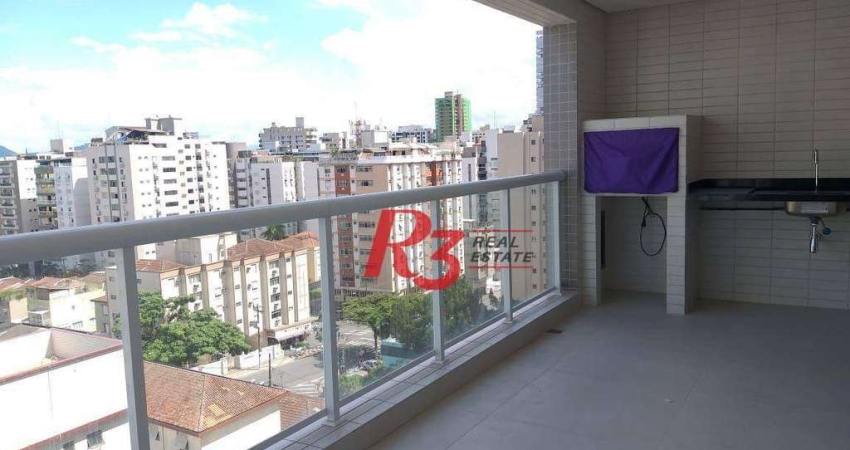 Apartamento com 2 dormitórios à venda, 99 m² por R$ 1.490.000,00 - Aparecida - Santos/SP