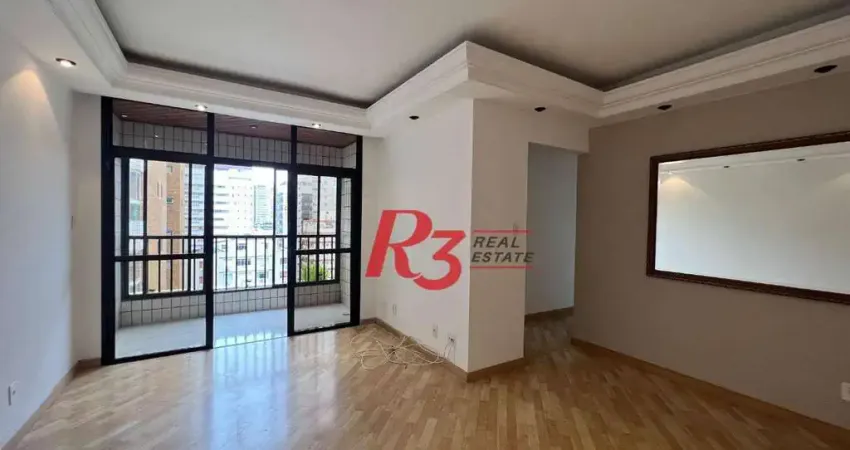 Apartamento com 2 dormitórios para alugar, 90 m² por r$ 5.500,00/mês - gonzaga - santos/sp