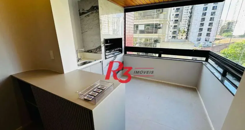 Apartamento com 4 dormitórios à venda, 283 m² por r$ 3.200.000,00 - boqueirão - santos/sp