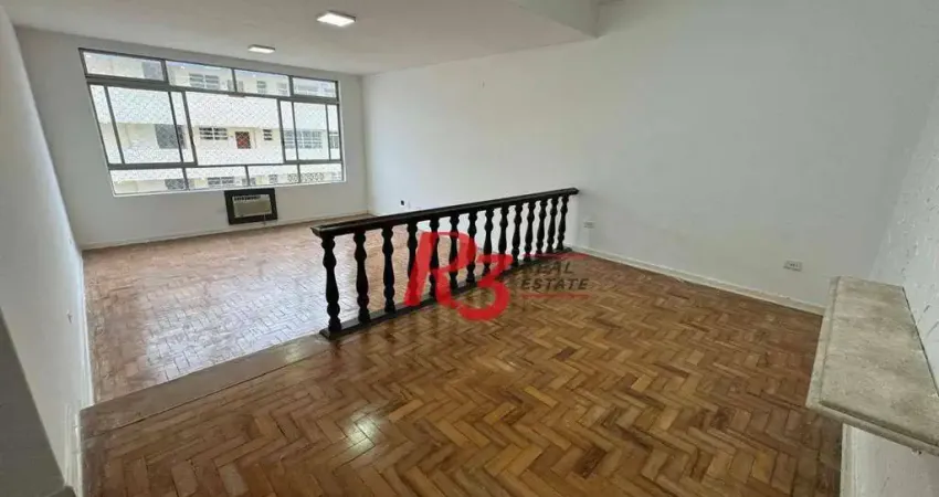 Apartamento com 3 dormitórios, 167 m² - venda por R$ 1.100.000,00 ou aluguel por R$ 6.500,00/mês - Pompéia - Santos/SP
