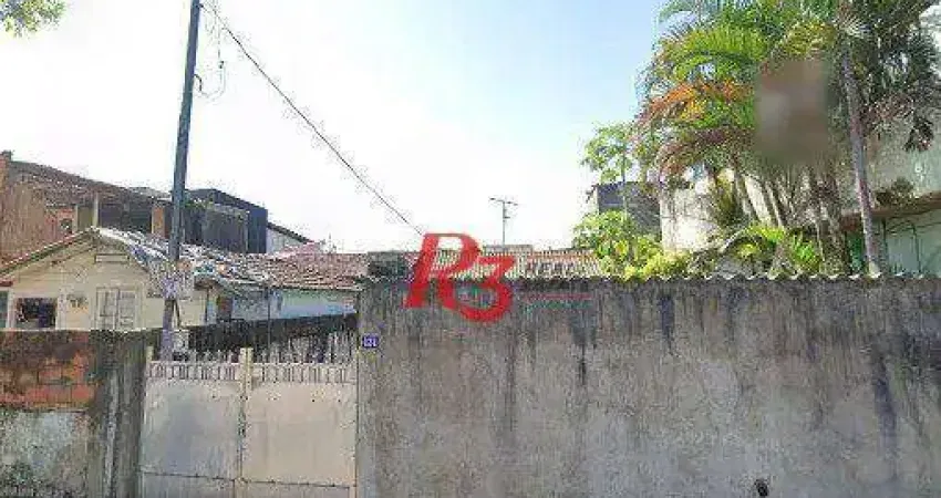 Terreno à venda, 160 m² por R$ 426.000,00 - Estuário - Santos/SP