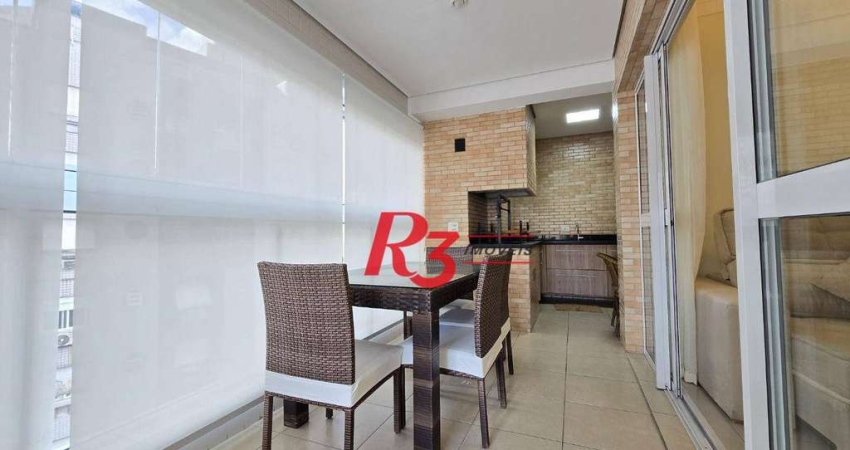 Apartamento com 3 dormitórios à venda, 110 m² por R$ 1.480.000,00 - Gonzaga - Santos/SP