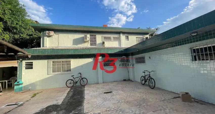 Sobrado com 11 dormitórios à venda, 420 m² por r$ 3.200.000,00 - campo grande - santos/sp