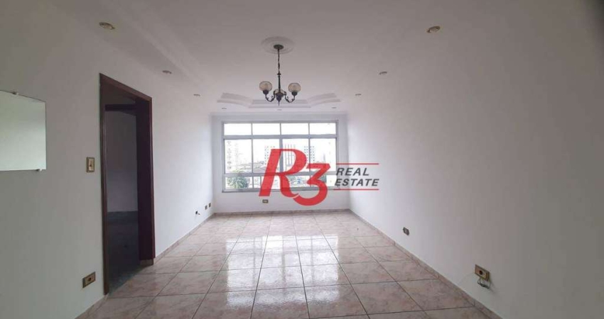 Apartamento com 2 dormitórios, 104 m² - venda por R$ 650.000,00 ou aluguel por R$ 5.600,00/mês - Embaré - Santos/SP