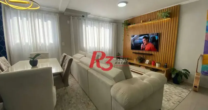 Village com 3 dormitórios à venda, 125 m² por r$ 789.000,00 - marapé - santos/sp