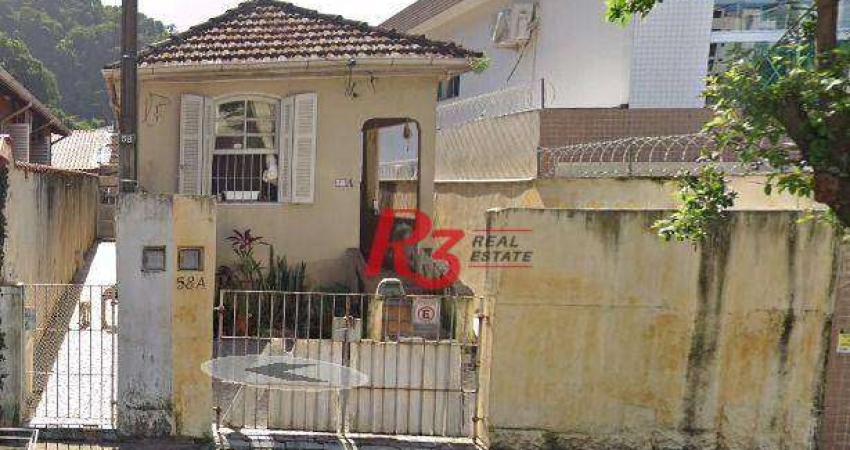 Terreno à venda, 245 m² por R$ 750.000,00 - Vila Belmiro - Santos/SP