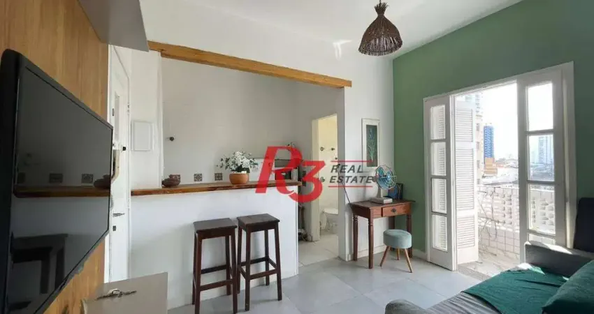 Apartamento à venda, 47 m² por r$ 365.000,00 - embaré - santos/sp