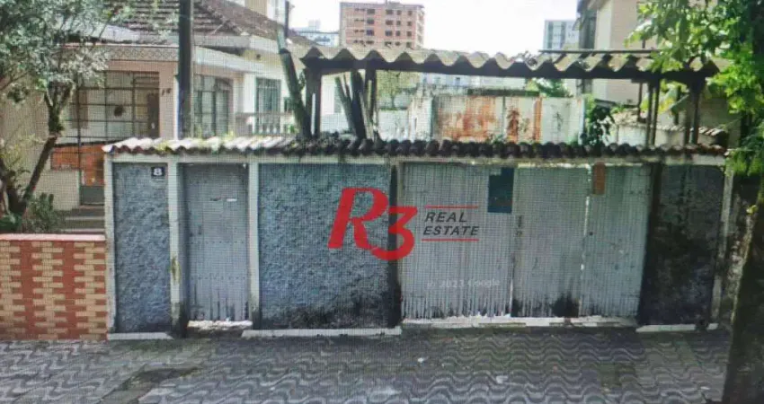 Terreno à venda, 240 m² por R$ 870.000,00 - Embaré - Santos/SP