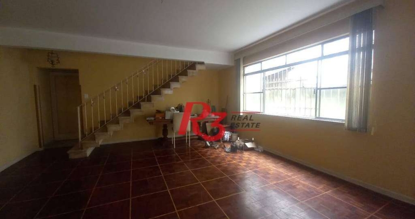 Sobrado para alugar, 227 m² por R$ 12.000,00/mês - Boqueirão - Santos/SP