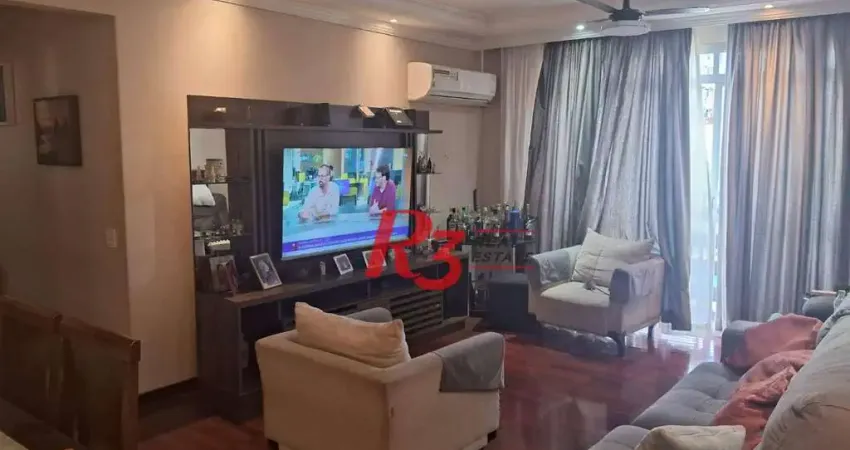 Apartamento com 3 dormitórios à venda, 110 m² por R$ 680.000,00 - Campo Grande - Santos/SP