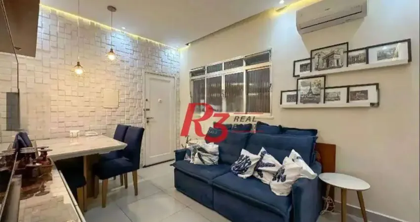 Apartamento com 2 dormitórios à venda, 66 m² por R$ 490.000,00 - Embaré - Santos/SP
