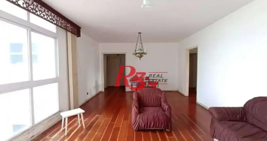 Apartamento com 3 dormitórios para alugar, 184 m² - Gonzaga - Santos/SP
