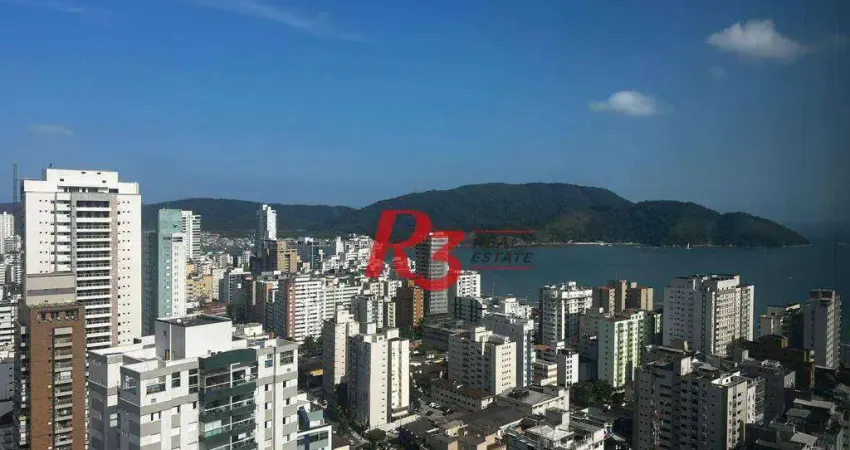 Apartamento para alugar, 106 m² por R$ 9.000,00/mês - Aparecida - Santos/SP