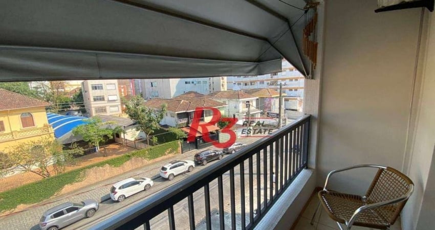 Apartamento com 3 dormitórios à venda, 163 m² por R$ 998.000,00 - Boqueirão - Santos/SP