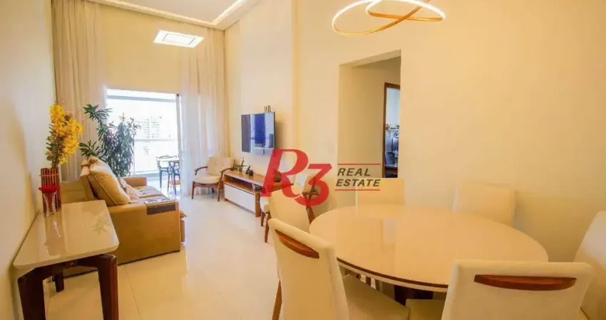 Apartamento com 2 dormitórios à venda, 114 m² por r$ 1.650.000,00 - pompéia - santos/sp